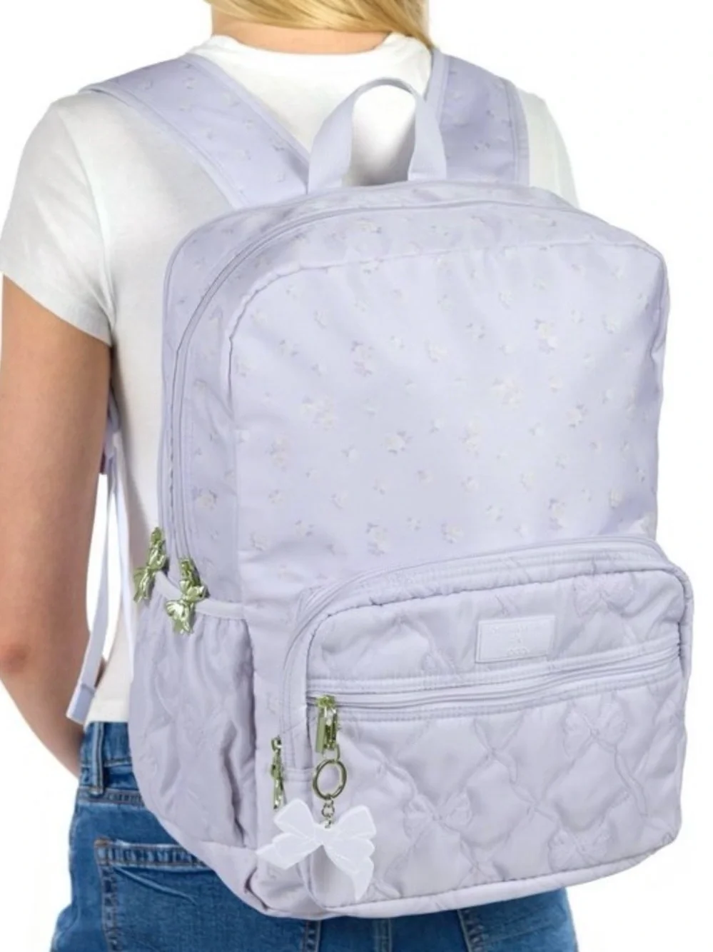 LoveShackFancy x Target - Yoobi Everblooming Rosettes Ditsy Backpack Breezy Blue